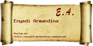 Enyedi Armandina névjegykártya